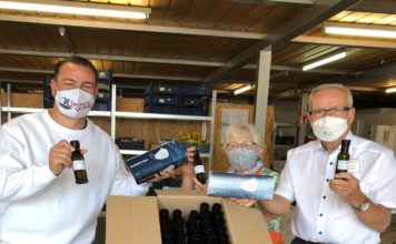 Brunnen-Apotheke hilft Tafel Edenkoben bei Einhaltung der Corona-Auflagen