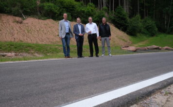 K 6 nach Böschungsrutsch zwischen Forsthaus Heldenstein und Modenbacher Hof offiziell freigegeben